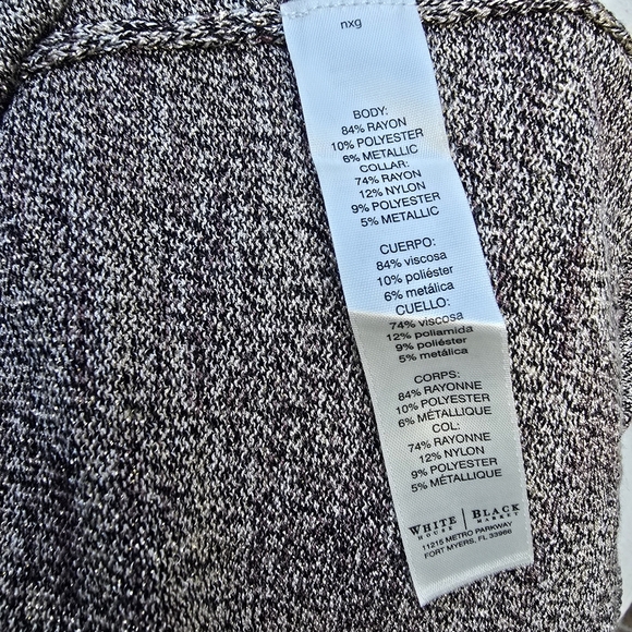 White House Black Market Metallic Off-Shoulder Sweater - Picture 8 of 8